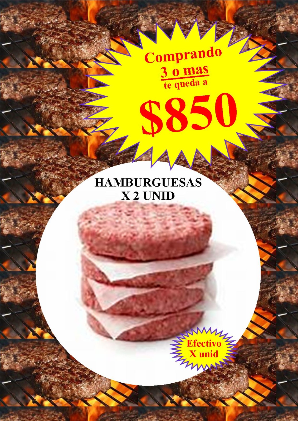 MEDALLON PRONTO BEFF  X109 GRS HAMBURGUESA X2 UNIDADES